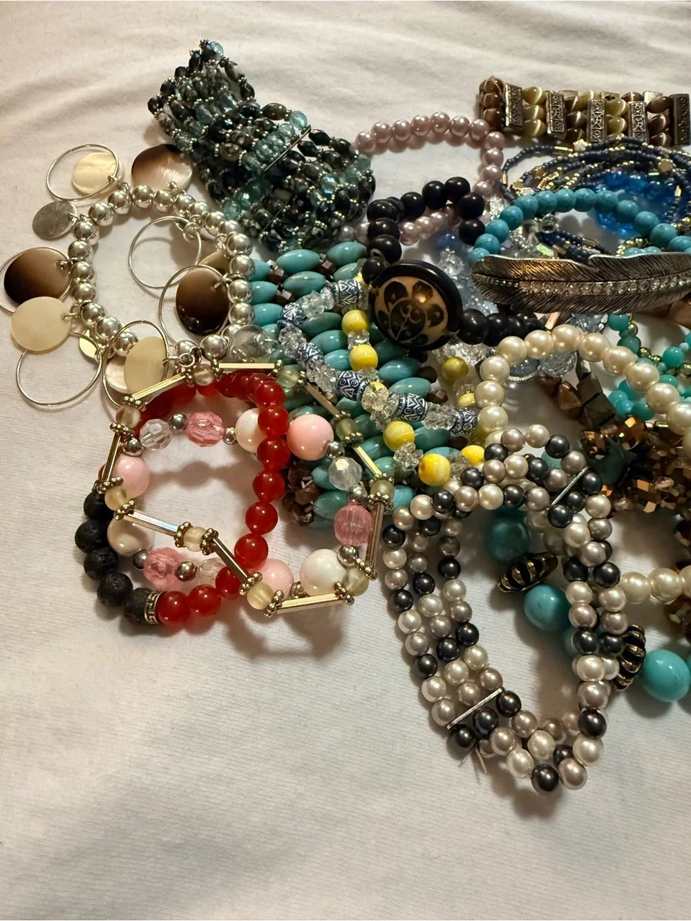 Mixed Beaded Women’s Bracelet Lot, 1.5lb